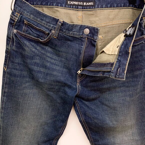 Express Blake‎ Dark Wash Straight Leg Jeans 34x34 - Picture 2 of 7